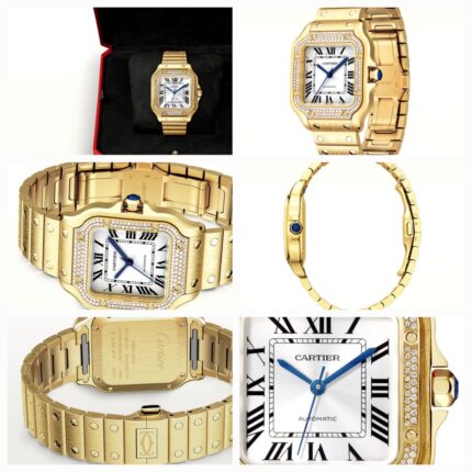 ساعة كارتير سانتوس مرصعه